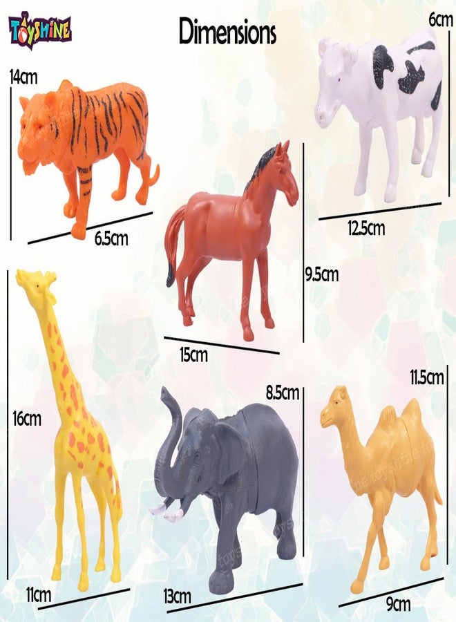 توي شاين مجموعة ألعاب حيوانات سفاري من توي شاين، 6 قطع من مجسمات حيوانات الغابة البرية الواقعية | ألعاب تعليمية للأطفال الصغار من الجنسين - جديد - Image 5